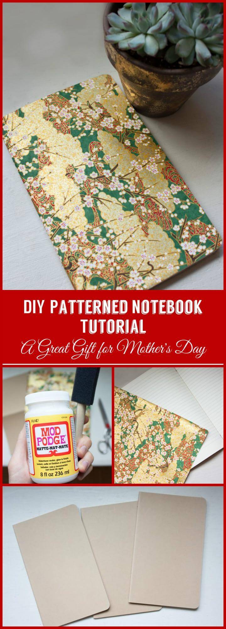 DIY patterned notebook tutorial